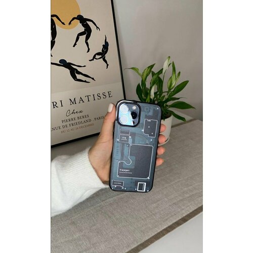 Чехол-накладка с MagSafe для iPhone 13 Pro Max / черный кожаный чехол mcover для apple iphone 13 pro max с рисунком великий старостин