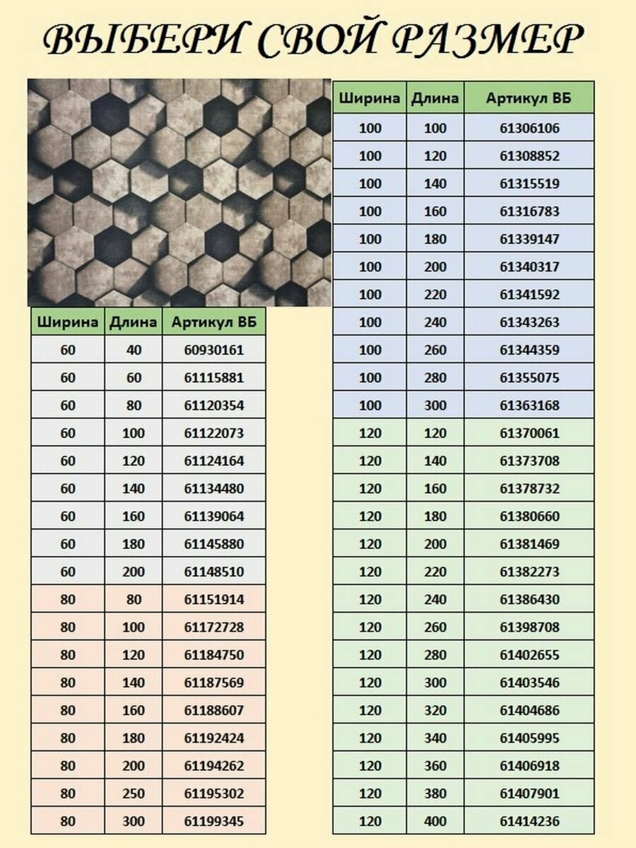 Коврик в прихожую придверный противоскользящий 100х300 — фото 1