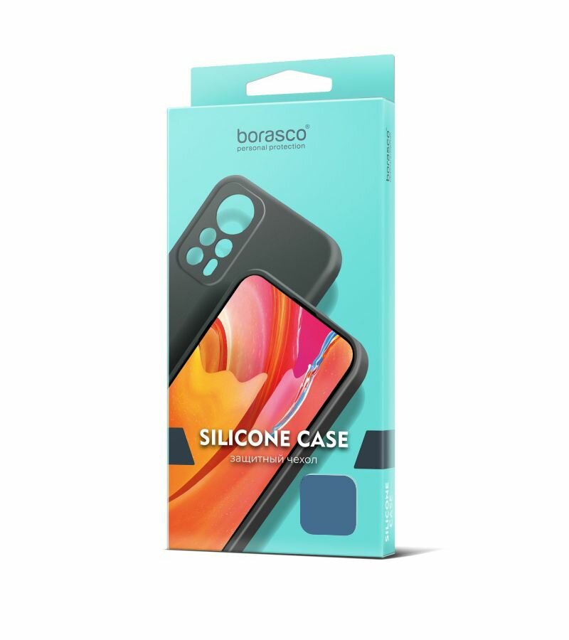 Чехол BoraSCO Silicone Case матовый для Tecno Spark 20/ 20C/ Go 2024/ POP 8 синий