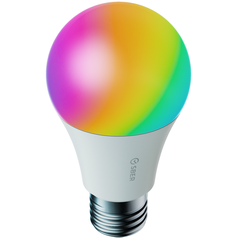 Умная лампочка Sber SBDV-00115 с адаптивным светом RGB E27/A60/9 Вт/806 Лм/WiFi