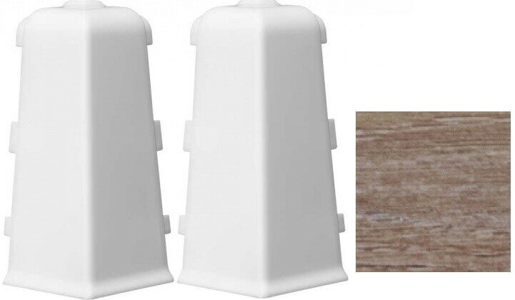 Угол для плинтуса Arbiton Indo, наружный, цвет 139 Дуб Сатин, 2шт.