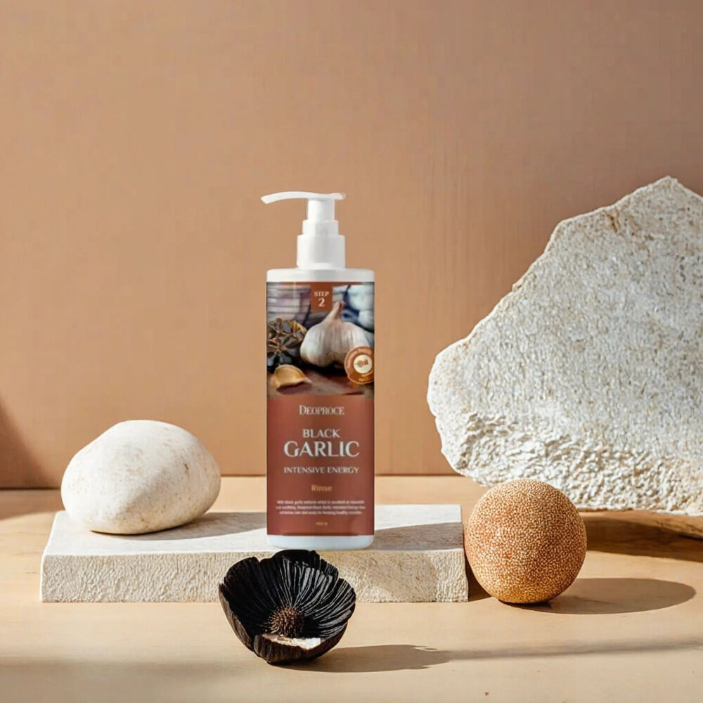 Deoproce Бальзам для волос Rinse Black Garlic Intensive Energy с чёрным чесноком, 1 л.