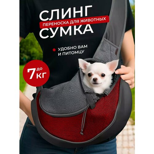 Сумка-переноска для домашних животных р-р L до 7кг (Красный)