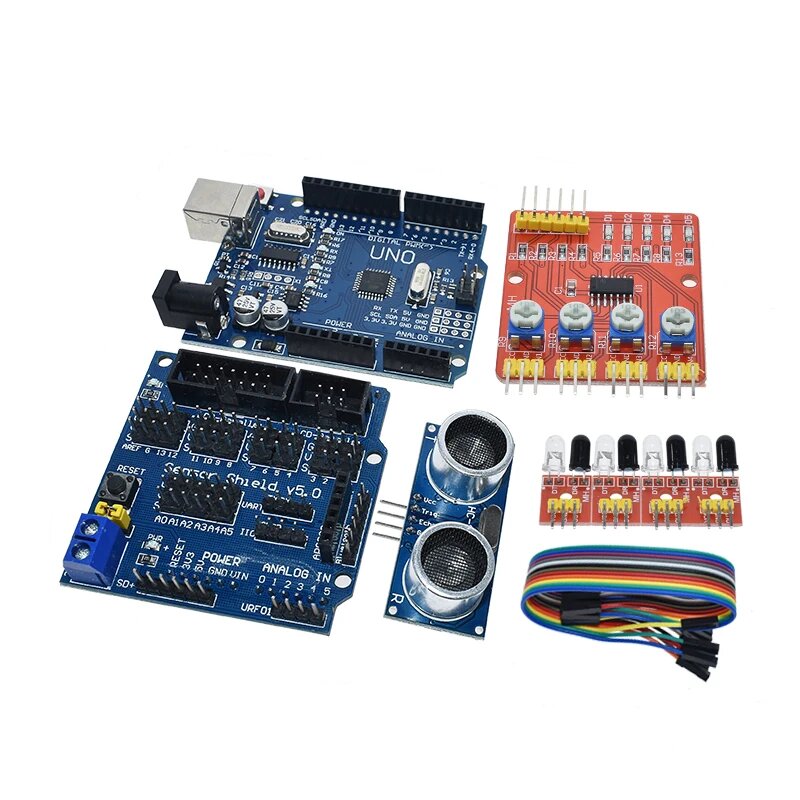 Робот-конструктор Arduino UNO R3, с дистанционным управлением, L98N, red — фото 1
