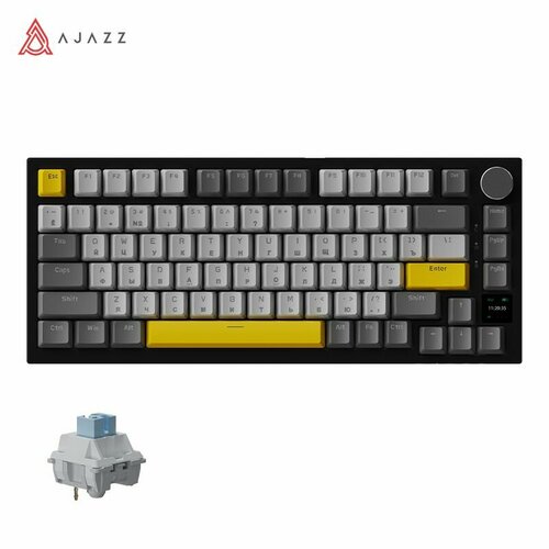 AJAZZ AK820 PRO русская раскладка функция горячей замены беспроводная механическая игровая клавиатура с цветным TFT-экраном 6108₽