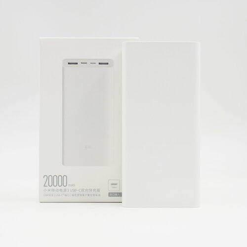 Портативный аккумулятор с быстрой зарядкой Xiaomi PowerBank 20000 White 2890₽