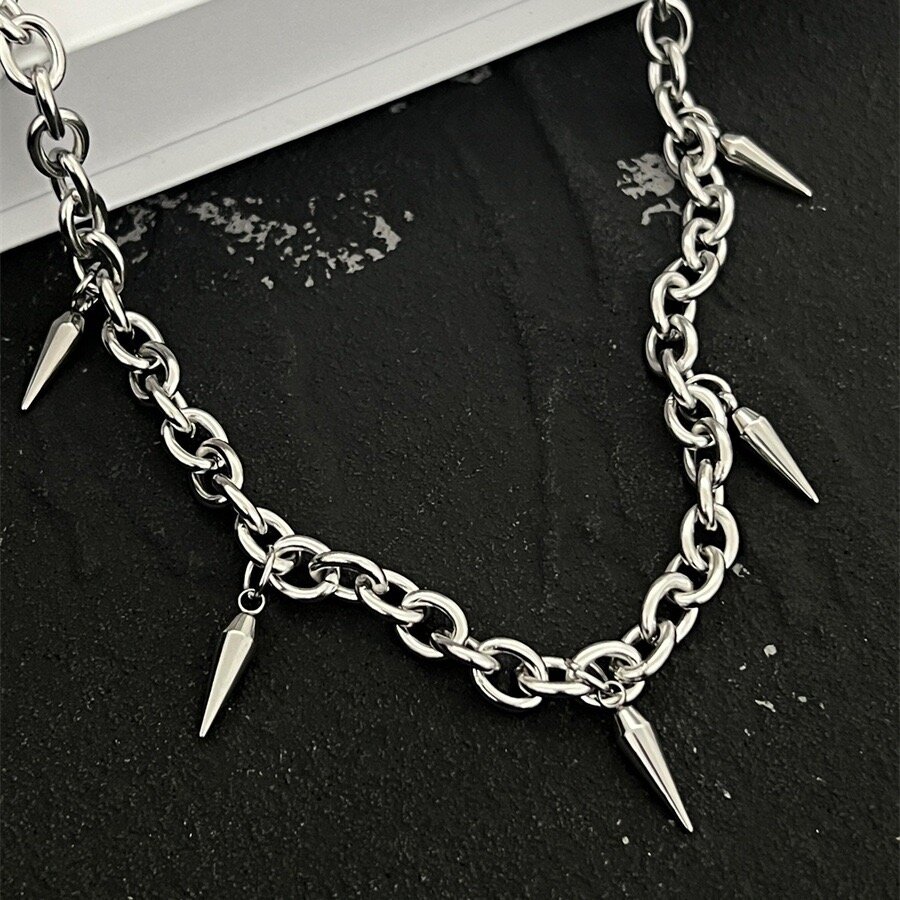 Колье, серебристый — фото 1