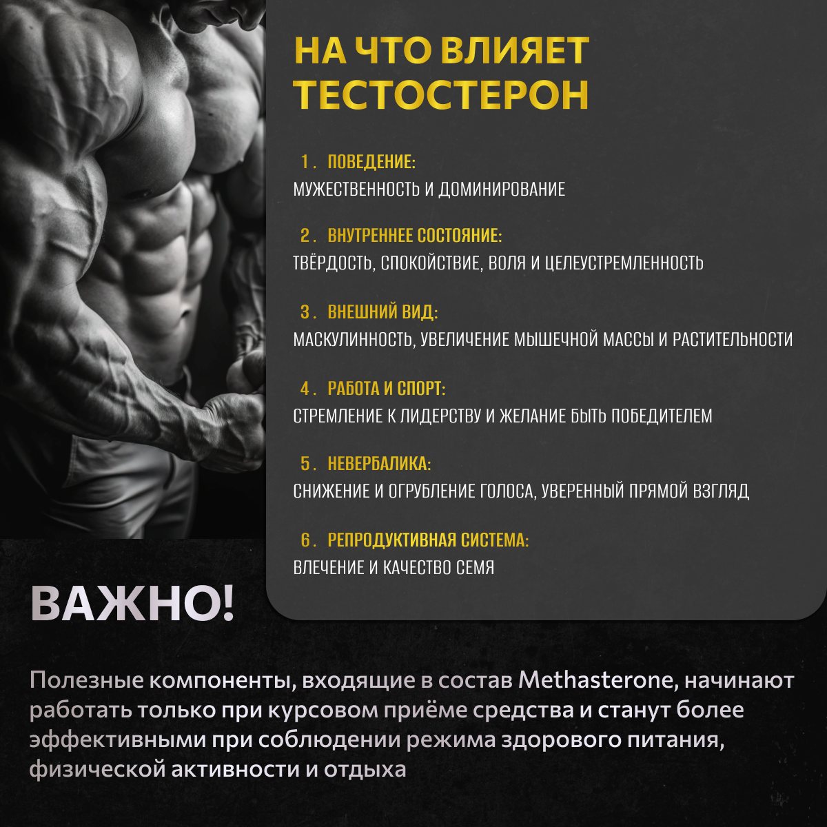 Изображение Тестостерон UFix Метастeрoн спортивное питание для мужчин с экдистероном, капсулы 60 штук