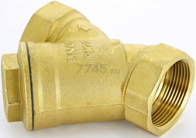 Фильтр косой латунный 1 1/2" UNI-FITT 500 мкм — фото 1