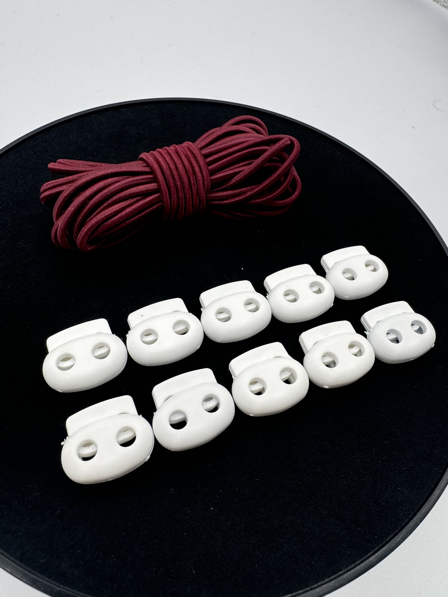 Набор резинки шляпной Машина швейной фурнитуры бордовый 3 мм