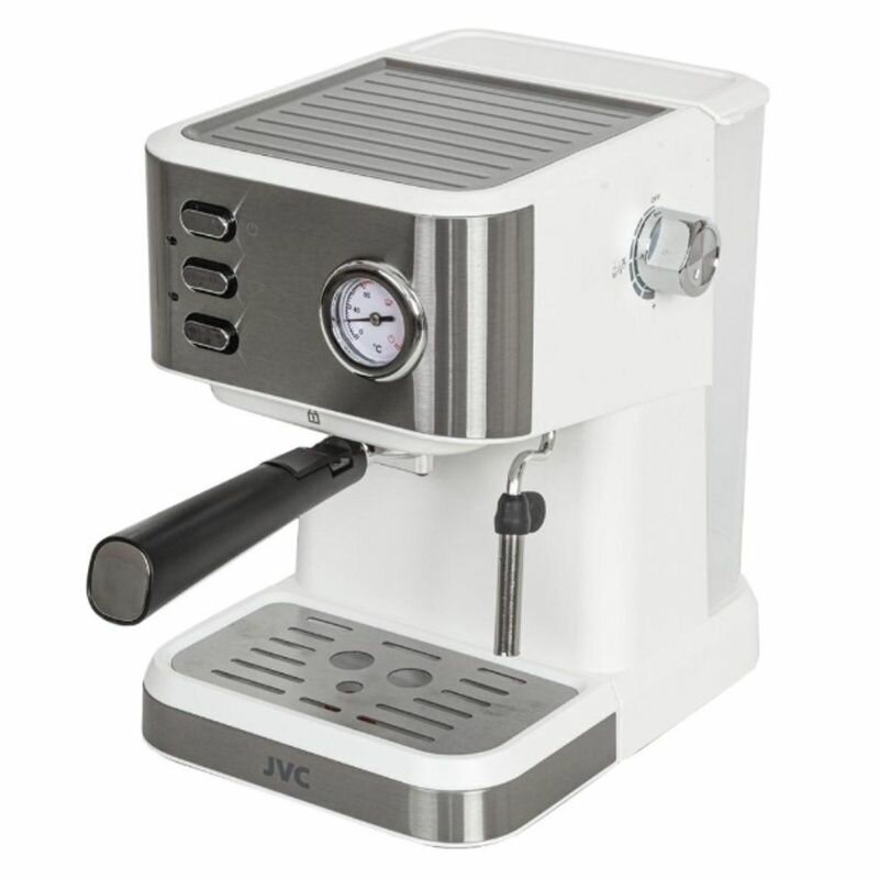 Кофеварка JVC рожковая, Мощность 1050 Вт, давление 20 бар (JK-CF33 white)