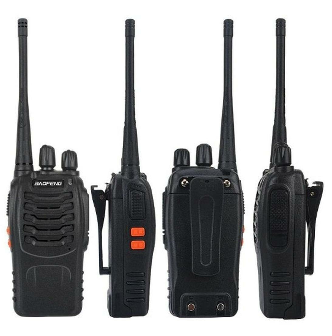 Рации BAOFENG BF-888S 2шт, дальность до 5км, 16каналов, влагозащищенные, черные