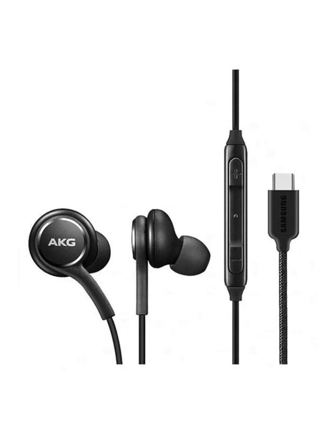 Проводные внутриканальные наушники Samsung с микрофоном для телефона AKG Type-C Earphones, черные