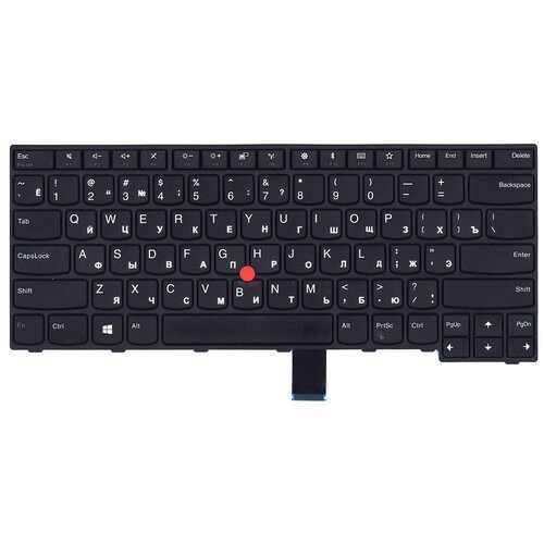 Клавиатура iQZiP для ноутбука Lenovo Thinkpad E470 E475 черная с указателем 401000₽