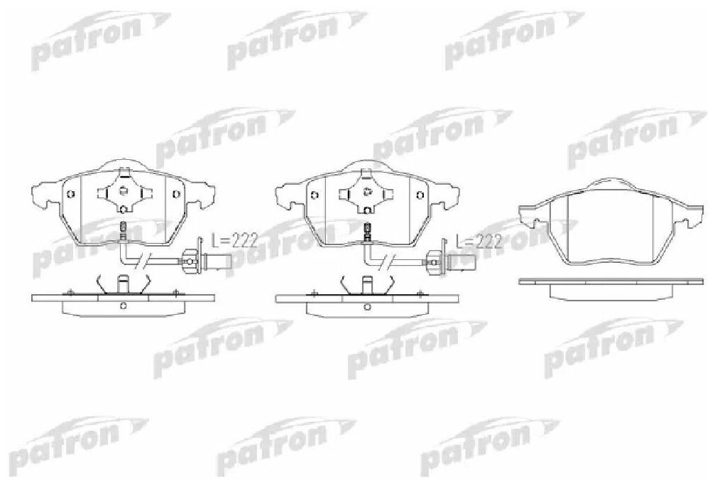 Колодки Тормозные Дисковые Передн Volvo: C70 Кабрио 98-05 C70 Купе 97-02 S70 97-00 V70 I Универсал 97-00 PATRON арт. PBP1495