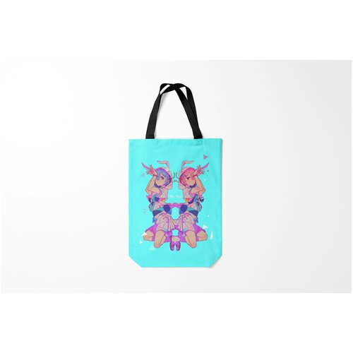 фото Сумка-шоппер / 31х42 см / аниме / rem ram burnettie