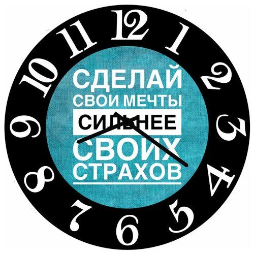 фото Svs настенные часы svs 3002562 сделай свои мечты сильнее своих страхов