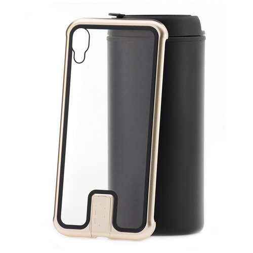 фото Чехол на айфон xr kruche push-pull frameless gold кruче