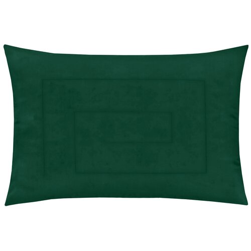Подушка декоративная со съемным чехлом - наволочкой на молнии "Бархат АртДеко II Изумруд", 65 х 45 см, темно-зеленый