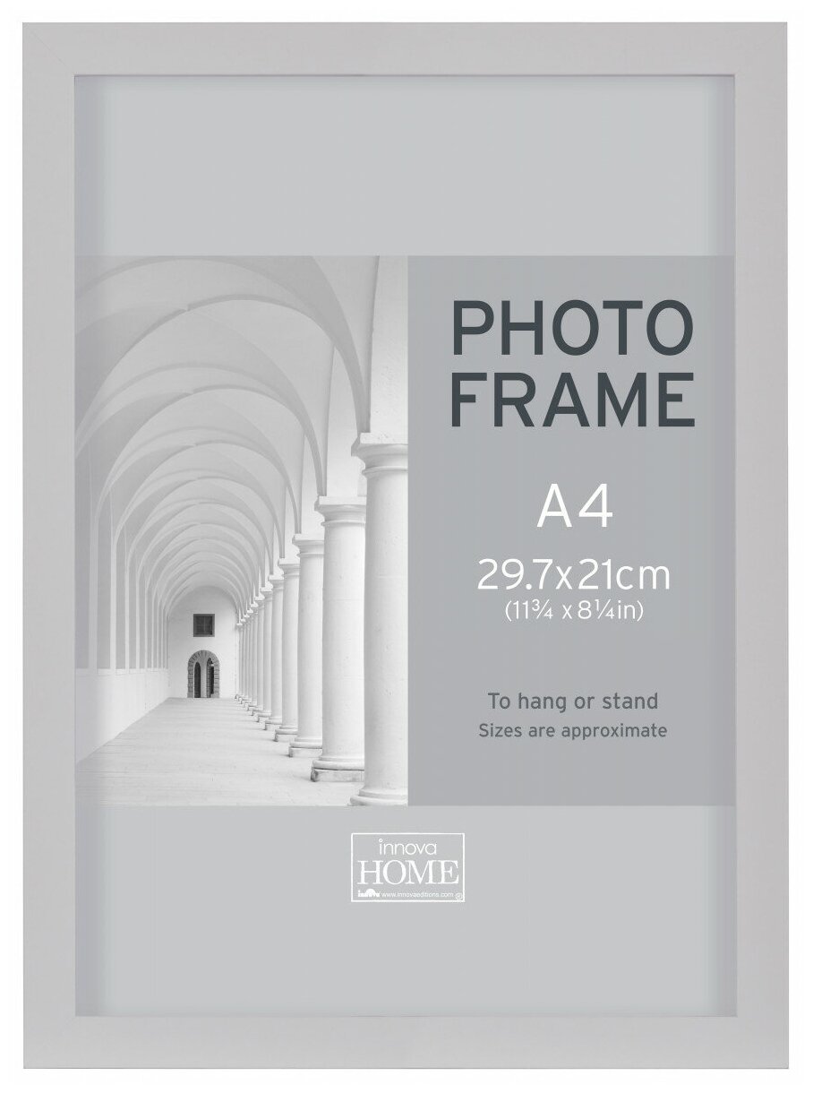 Innova PI09930 Ф/рамка 21*29,7cm "Block frame" под фото А4, серый, МДФ (4/180)