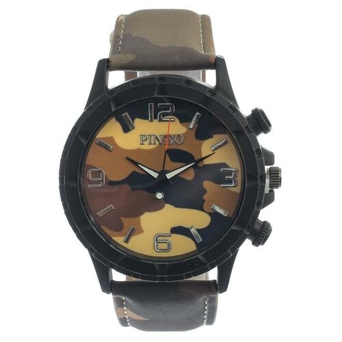 фото Наручные часы сима-ленд часы наручные "буфорд", камуфляж, d=5 см, бежевый