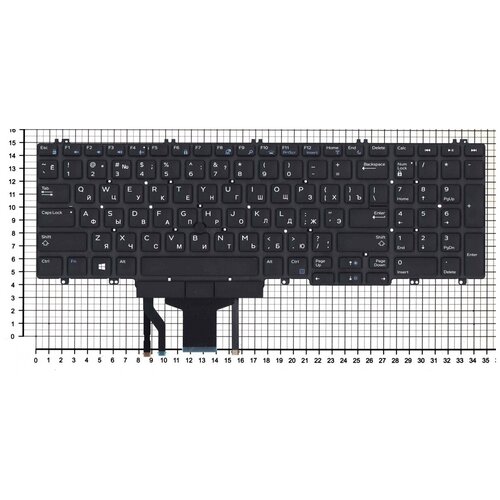 Клавиатура для ноутбука Dell Precision M3520 черная без подсветки 187000₽