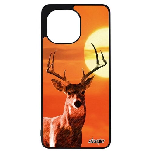 фото Защитный чехол на мобильный // xiaomi mi 11 lite // "олень" косуля стиль, utaupia, серый