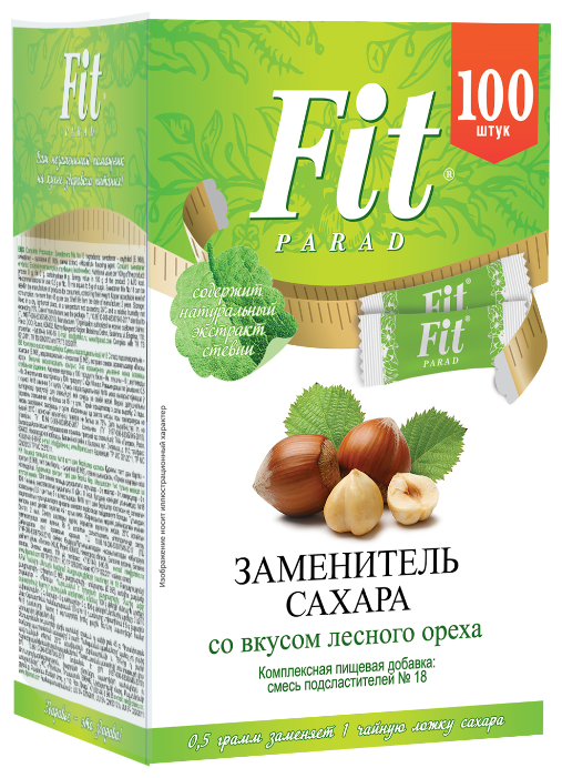 Заменитель сахара Fit Parad № 18 лесной орех 100 саше по 0,5 гр