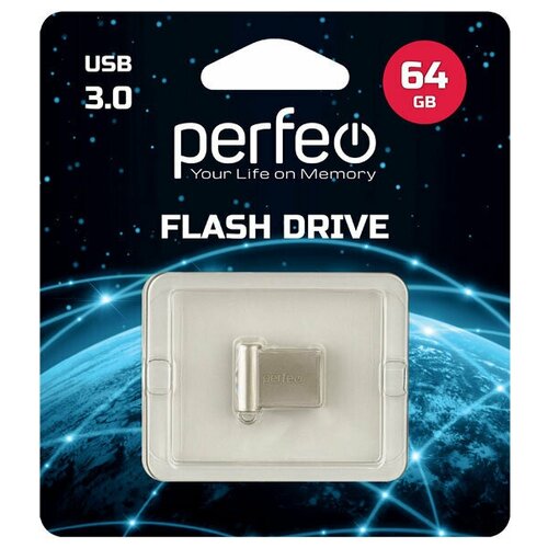 Флеш Perfeo USB 3.0 64GB M06 Metal Series