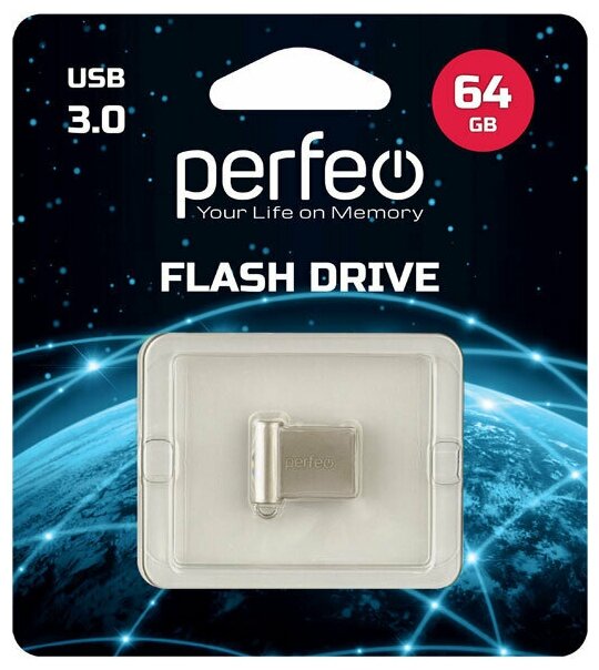 Флеш Perfeo USB 30 64GB M06 Metal Series