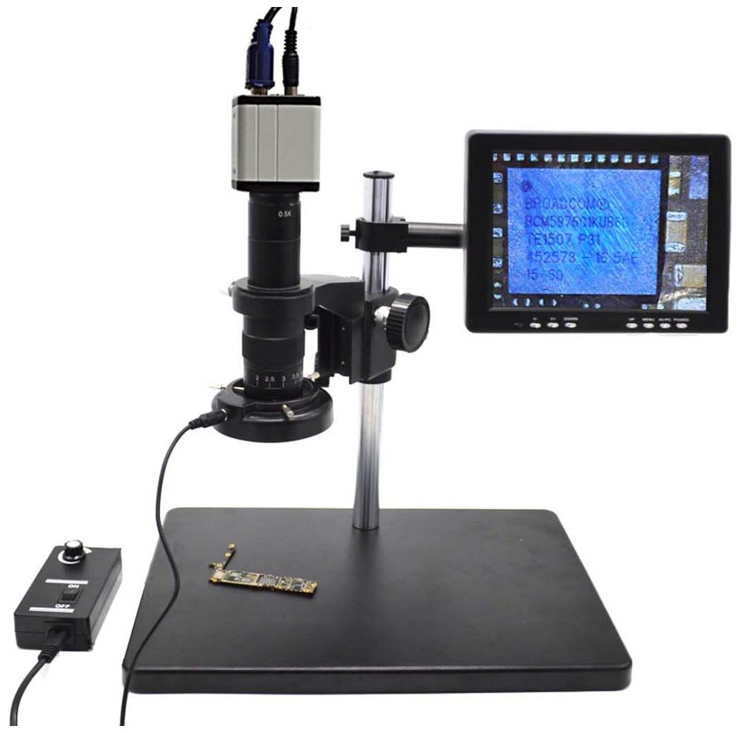 Видеомикроскоп с 8" экраном и регулируемой диодной подсветкой