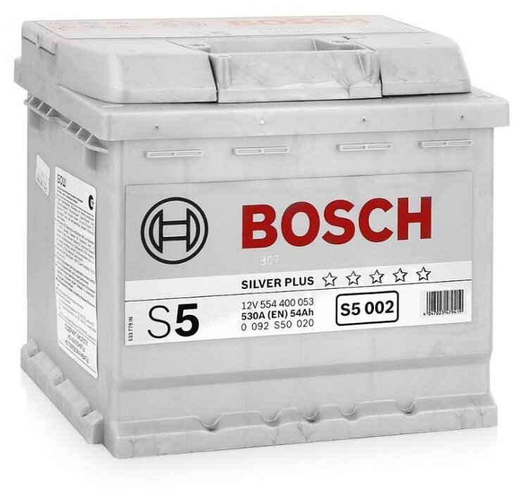 Аккумулятор BOSCH S5 C30 (Silver Plus) 554 400 053 - фото №2