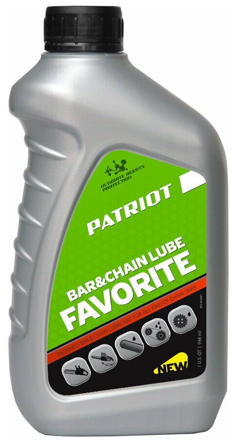 Масло дляазки цепи PATRIOT Favorite Bar & Chain lube 095 л