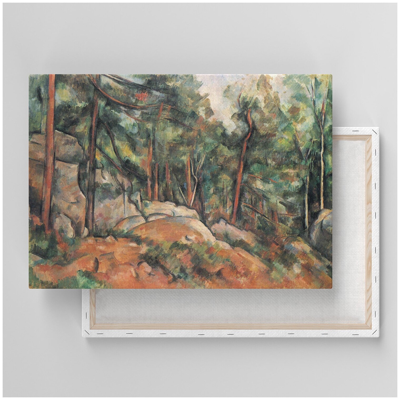 Картина на холсте с подрамником / Cezanne Paul / Сезанн Поль - В лесу