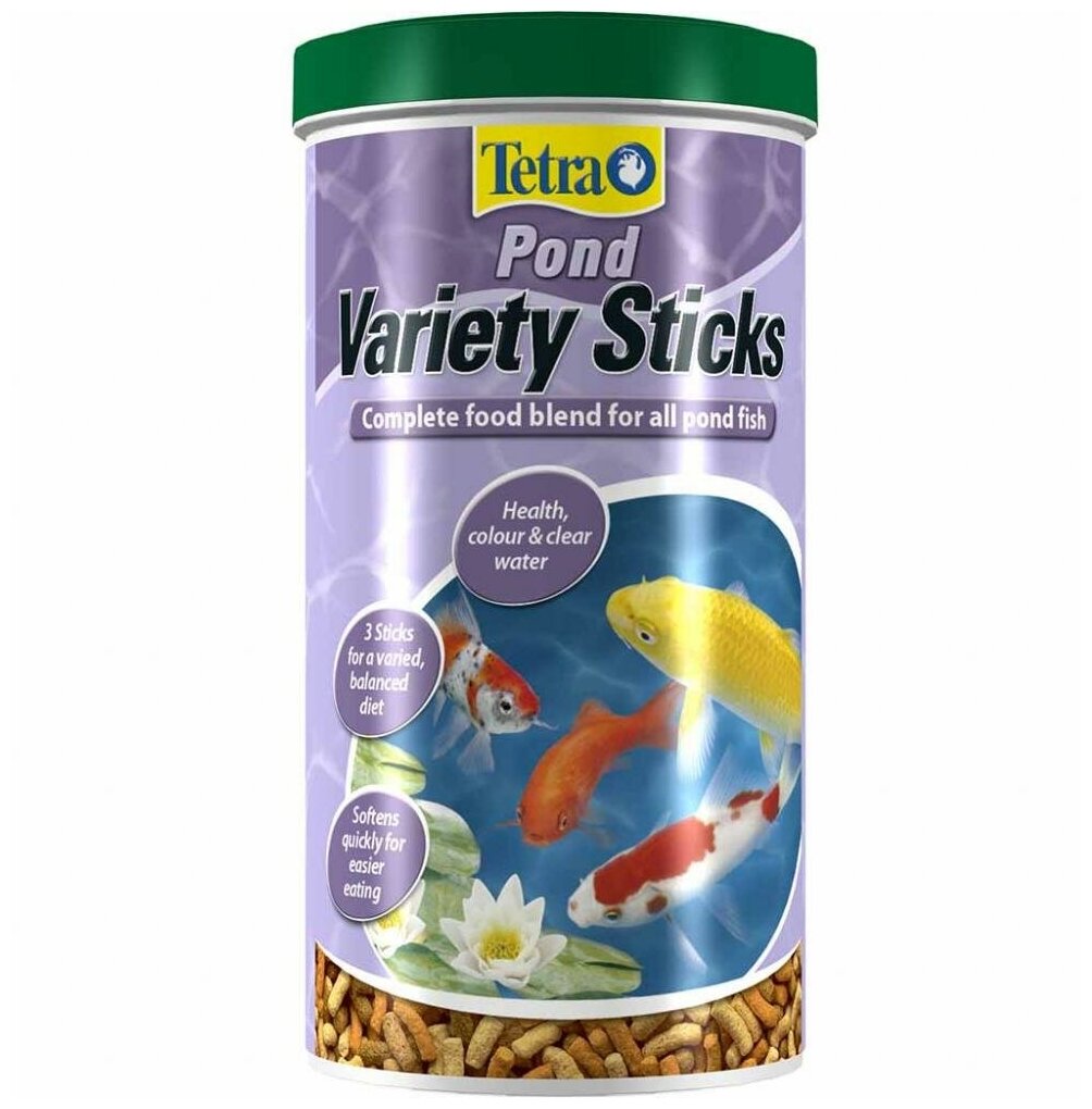Корм для прудовых рыб Tetra Pond Variety Sticks 7л/1020гр смесь палочки - фотография № 15