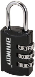 Замок багажный кодовый (черный) ВС1К-22/3 (HA816), дужка 3 мм, для сумок, чемодана, багажа. Аллюр