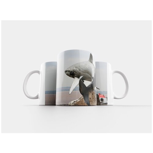 фото Кружка "серая рифовая акула, скульптура, акула" 320 мл lotsprints