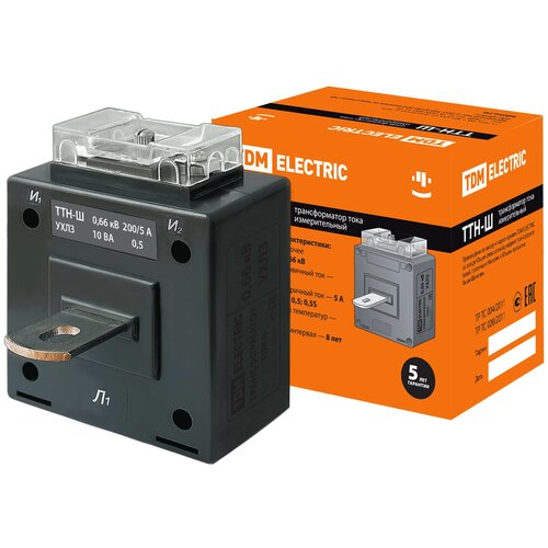 фото Трансформатор тока измерительный с шиной ттн-ш 200/5-10va/0,5-р tdm tdm еlectric