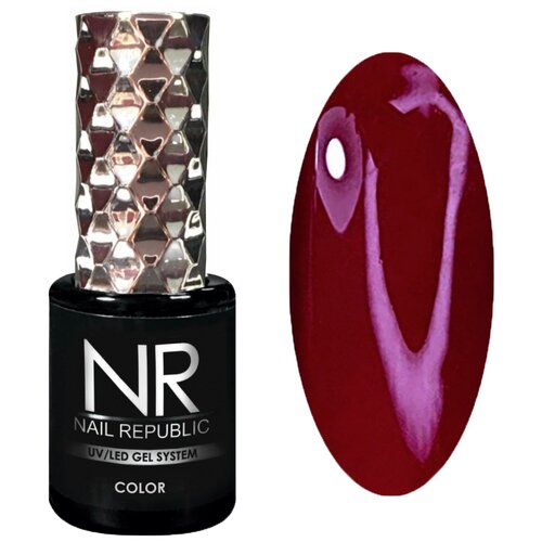 Nail Republic гель-лак для ногтей Color, 10 мл, 10 г, 202 бордово-фиолетовый