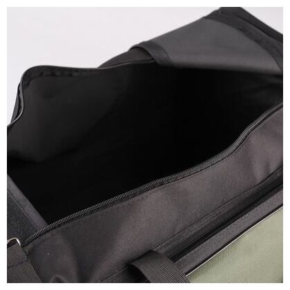 Сарабелла Сумка спортивная, отдел на молнии, 3 наружных кармана, цвет чёрный/зелёный - фотография № 7