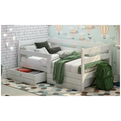 Кровать (подростковая) 160*80 Массив 010 одинарный борт, без ящика