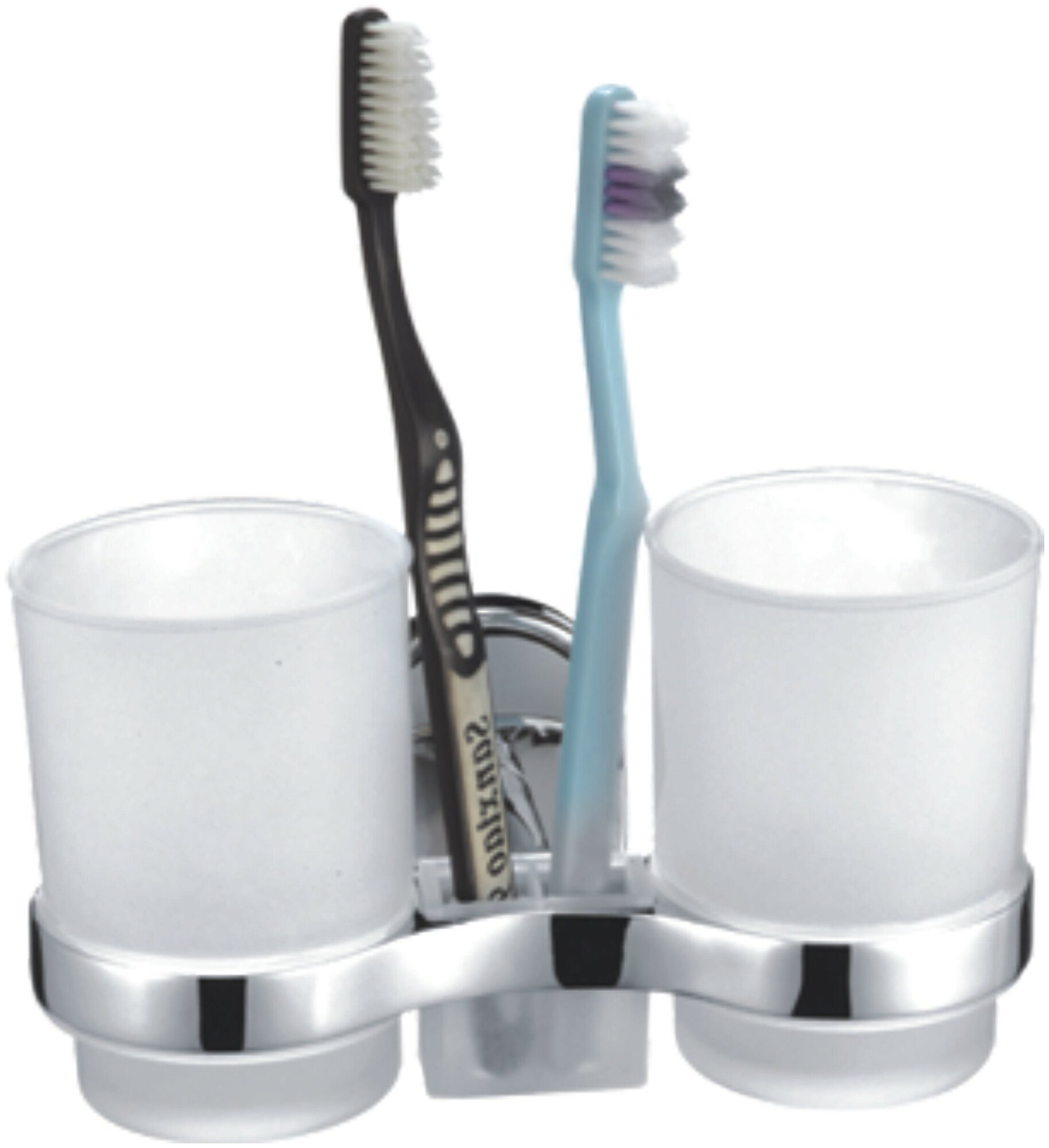 HAIBA Держатель для зубных щеток и пасты (для ванной) металлический хром