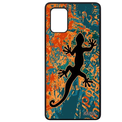 фото Необычный чехол на // galaxy a71 // "саламандра" амулет огненная, utaupia, серый