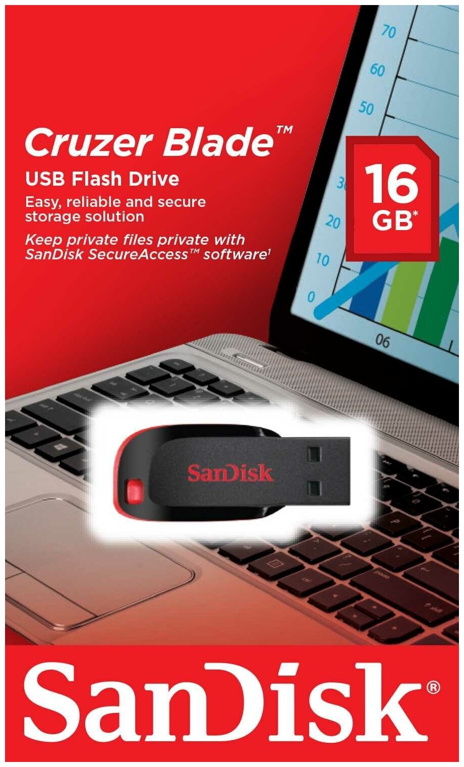 USB флешка Sandisk Cruzer Blade 16Gb USB 2.0