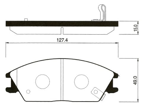 Дисковые тормозные колодки передние SANGSIN BRAKE SP1047 (4 шт.)