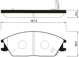 Дисковые тормозные колодки передние SANGSIN BRAKE SP1047 для Hyundai Accent, Hyundai Elantra, Hyundai Verna, Hyundai Avante (4 шт.)