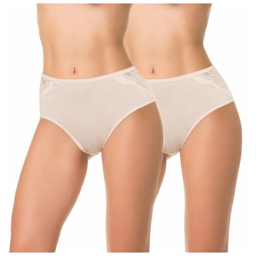 фото Трусы dentelle, 2 шт., размер xxl, бежевый