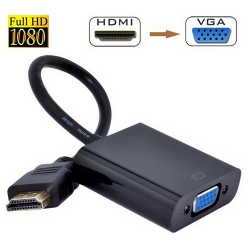 Видеоадаптер HDMI M -> VGA 15F | ORIENT C050 видео адаптер orient c050 hdmi на vga 19m 15f кабель 10 см чёрный