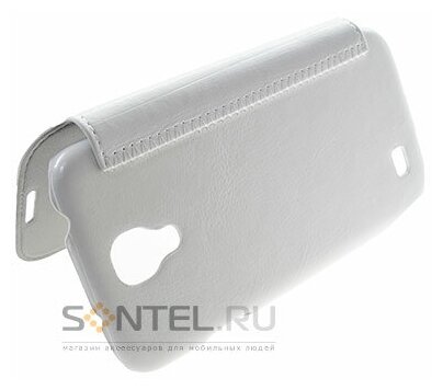 Футляр-книга боковой Hoc Crystal Leather для Samsung Galaxy i9500 S4 white