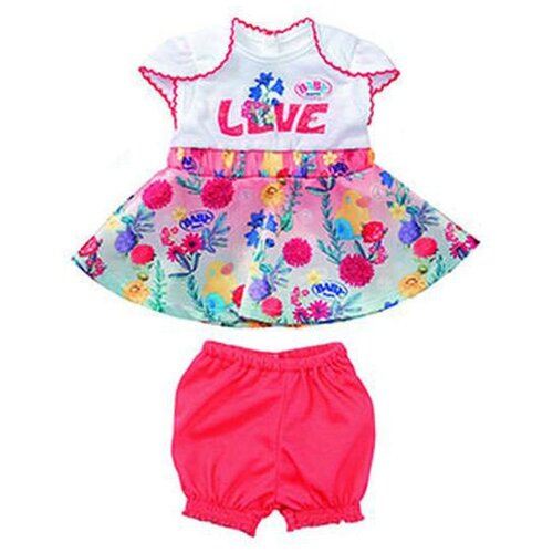 фото Zapf creation baby born цветочные платья с шортиками 826-973 с надписью love